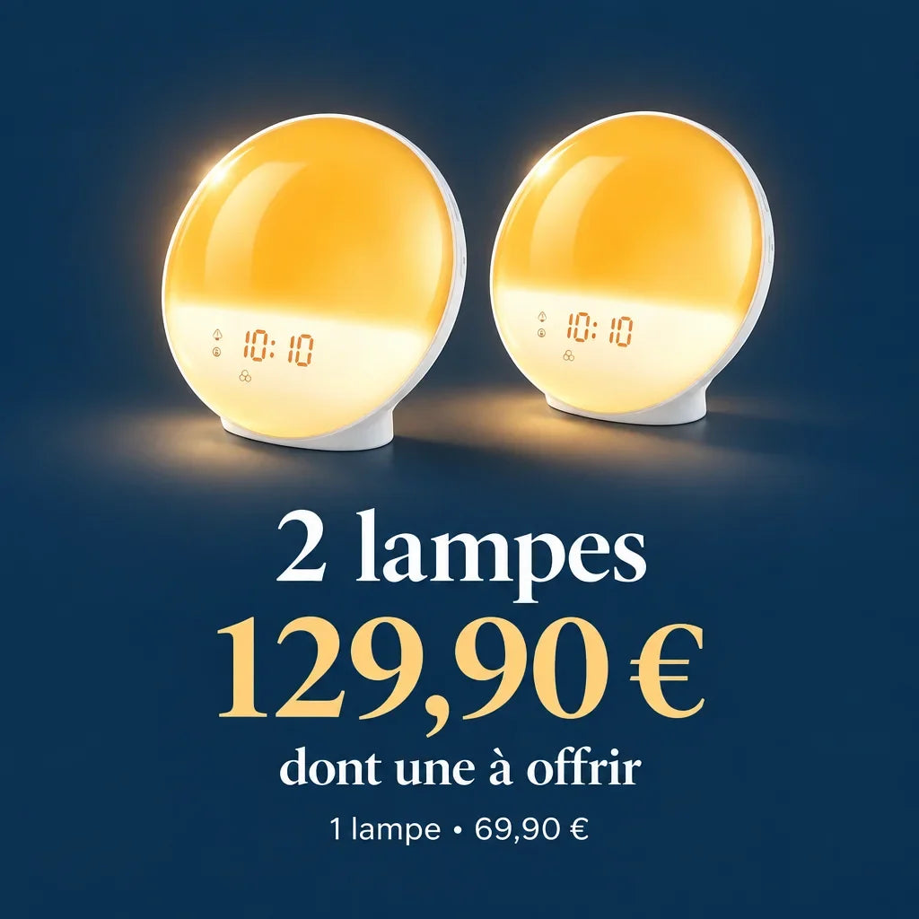 [Scale AI] badge, Lampe Réveil Simulateur d'Aube – Lumière Lever de Soleil 7 Couleurs